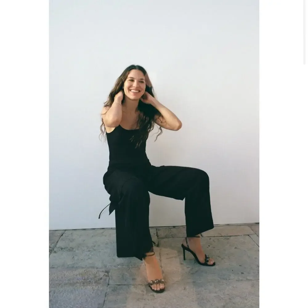 Zara EMBELLISHED VINYL HEELED SANDALS - Picture 8 of 16